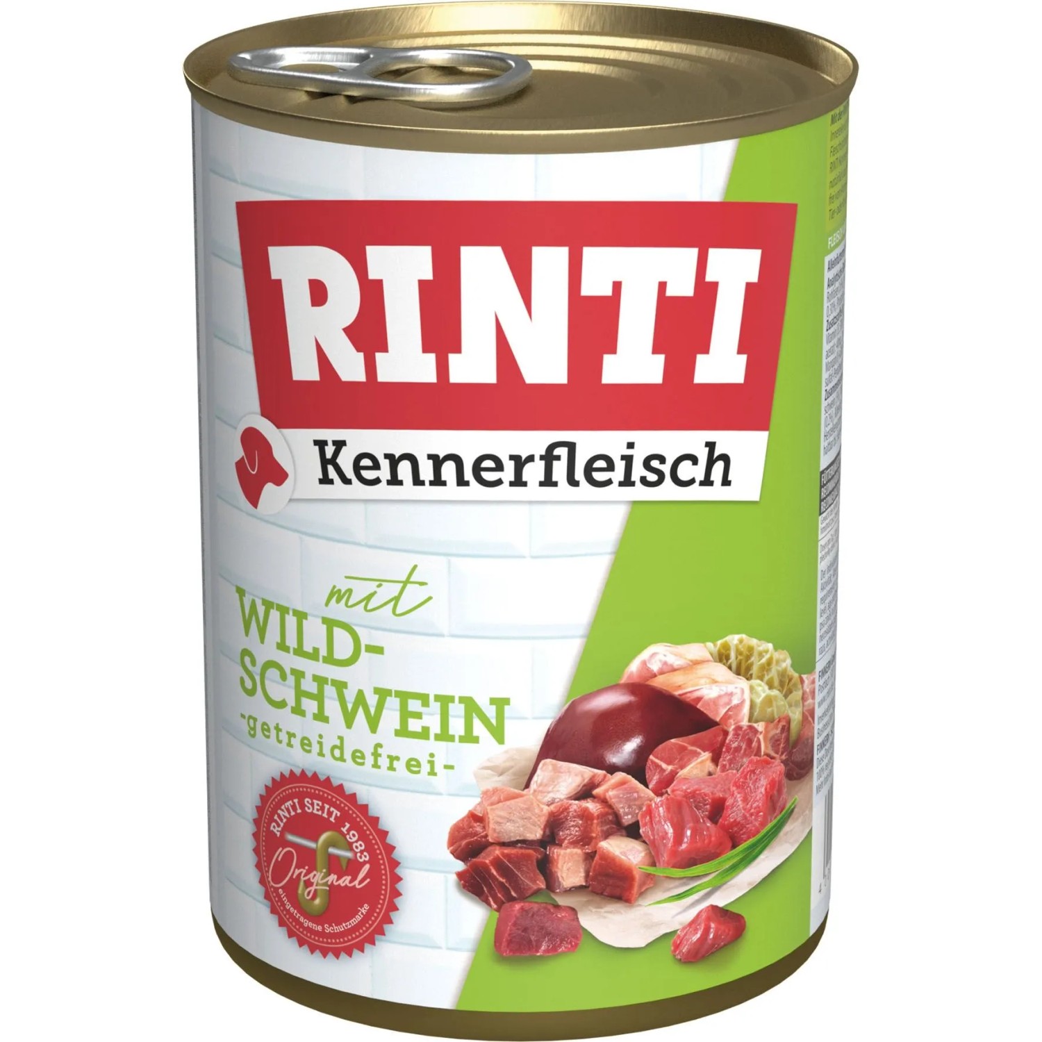 Rinti Hunde-Nassfutter Kennerfleisch Wildschwein 400 g