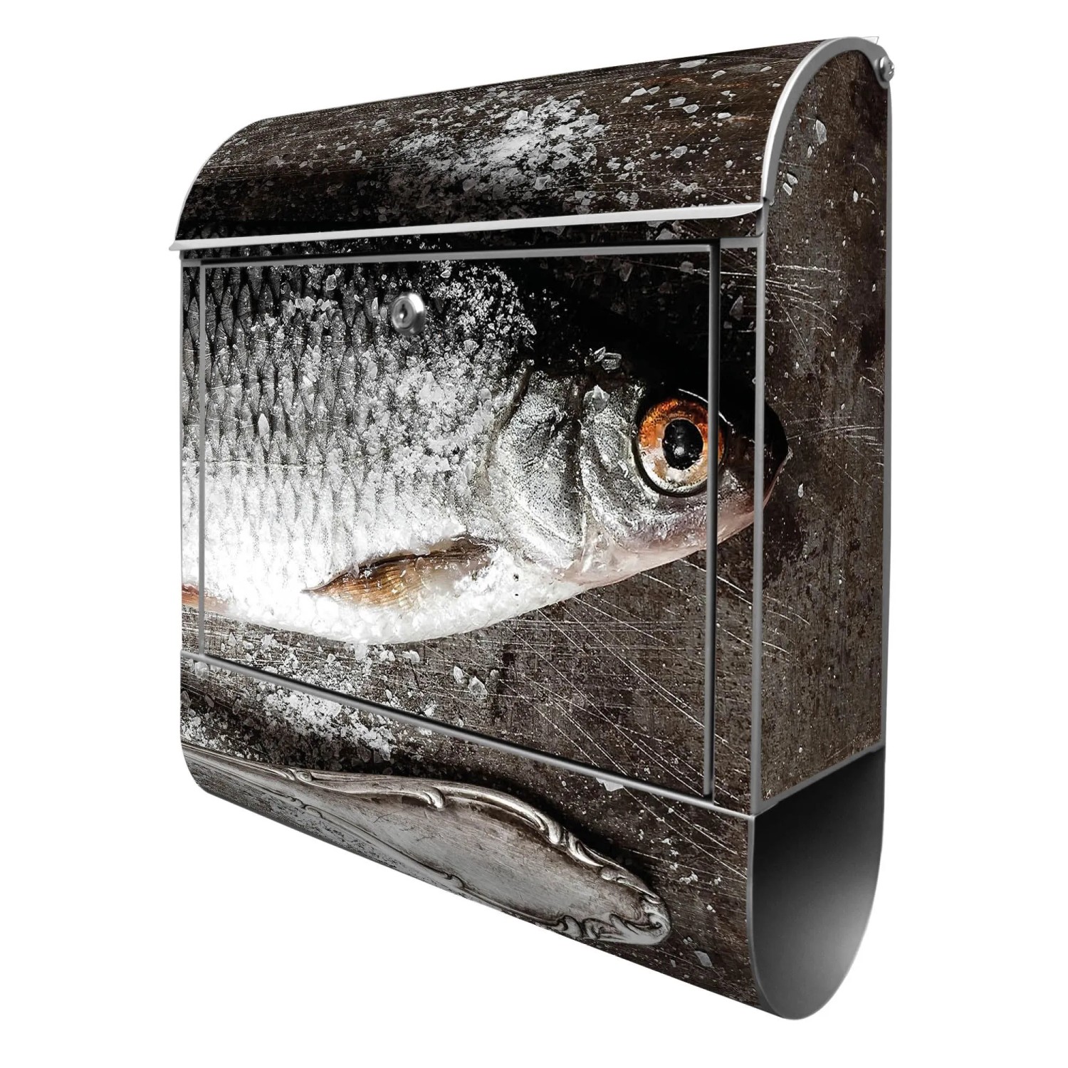 Banjado Design Briefkasten Silber Pulverbeschichtet 39x47x14cm 2 Schlüssel günstig online kaufen