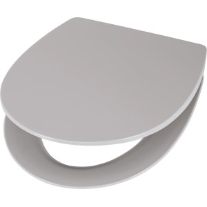 Grauer WC-Sitz Cerro mit Absenkautomatik aus Polypropylen.