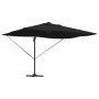 Schwarzer vidaXL Ampelschirm Roma, 352x251x265 cm, ideal für Garten & Terrasse.