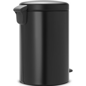 Brabantia Treteimer NewIcon 20 l, matt schwarz. Mülleimer mit Pedal und Soft-Close-Deckel.