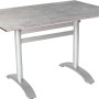 Rechteckiger Acamp Klapptisch Platin-Cemento, 120x80 cm, ideal für Garten & Terrasse.