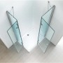 Glas Duschkabine 80x80 cm, Eckeinstieg mit Klarglas-Drehtüren und Chrom-Beschlägen.