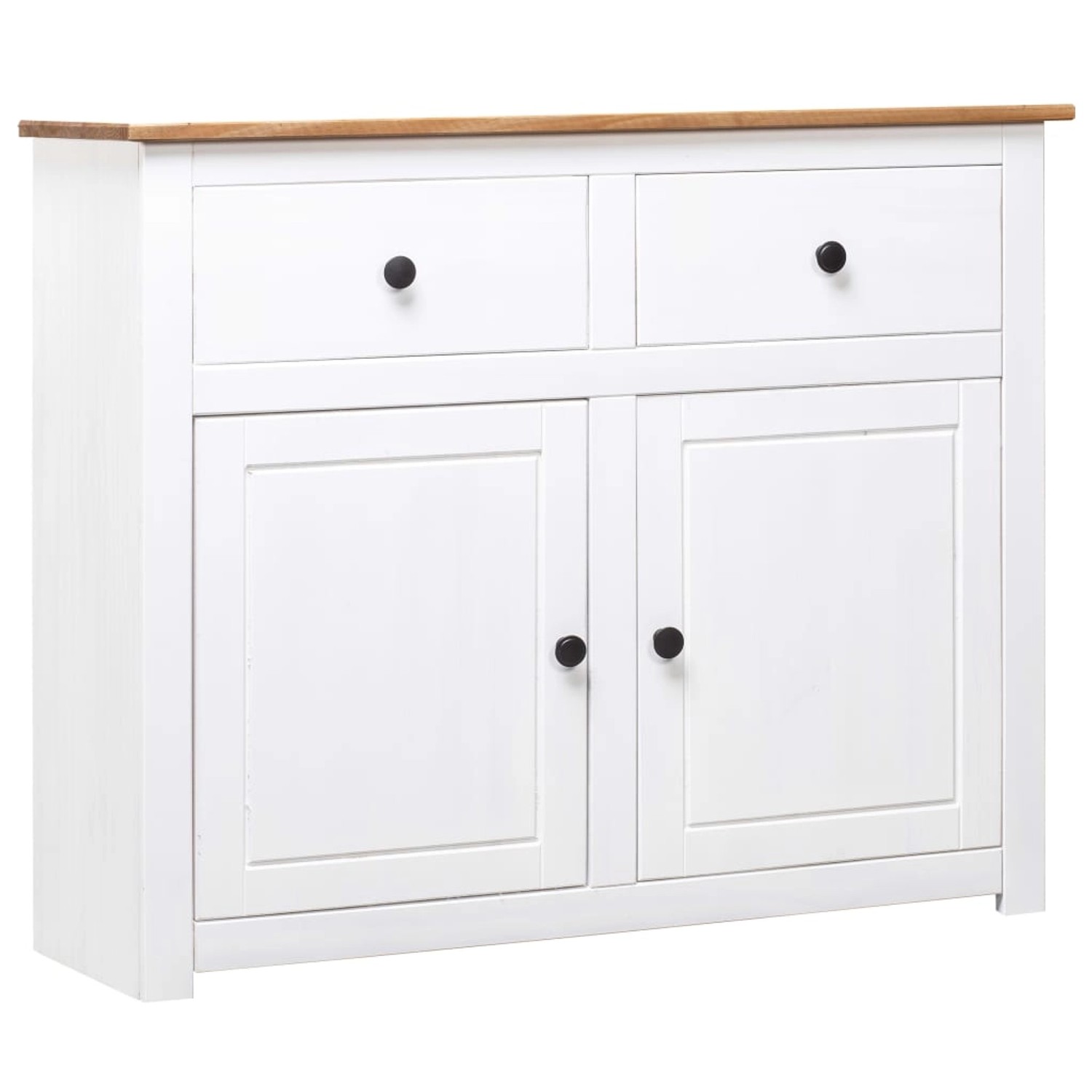vidaXL Sideboard Weiß 93x40x80 cm Kiefernholz Panama 282699 günstig online kaufen