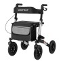 Costway Rollator mit Luftbereifung Faltbar 7-Fach Höhenverstellbar Silber