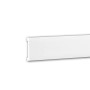 Weiße, stoßfeste PROFHOME Wandleiste/Stuckleiste (200 cm x 1,3 cm x 7,0 cm) für Paneel-Zubehör.