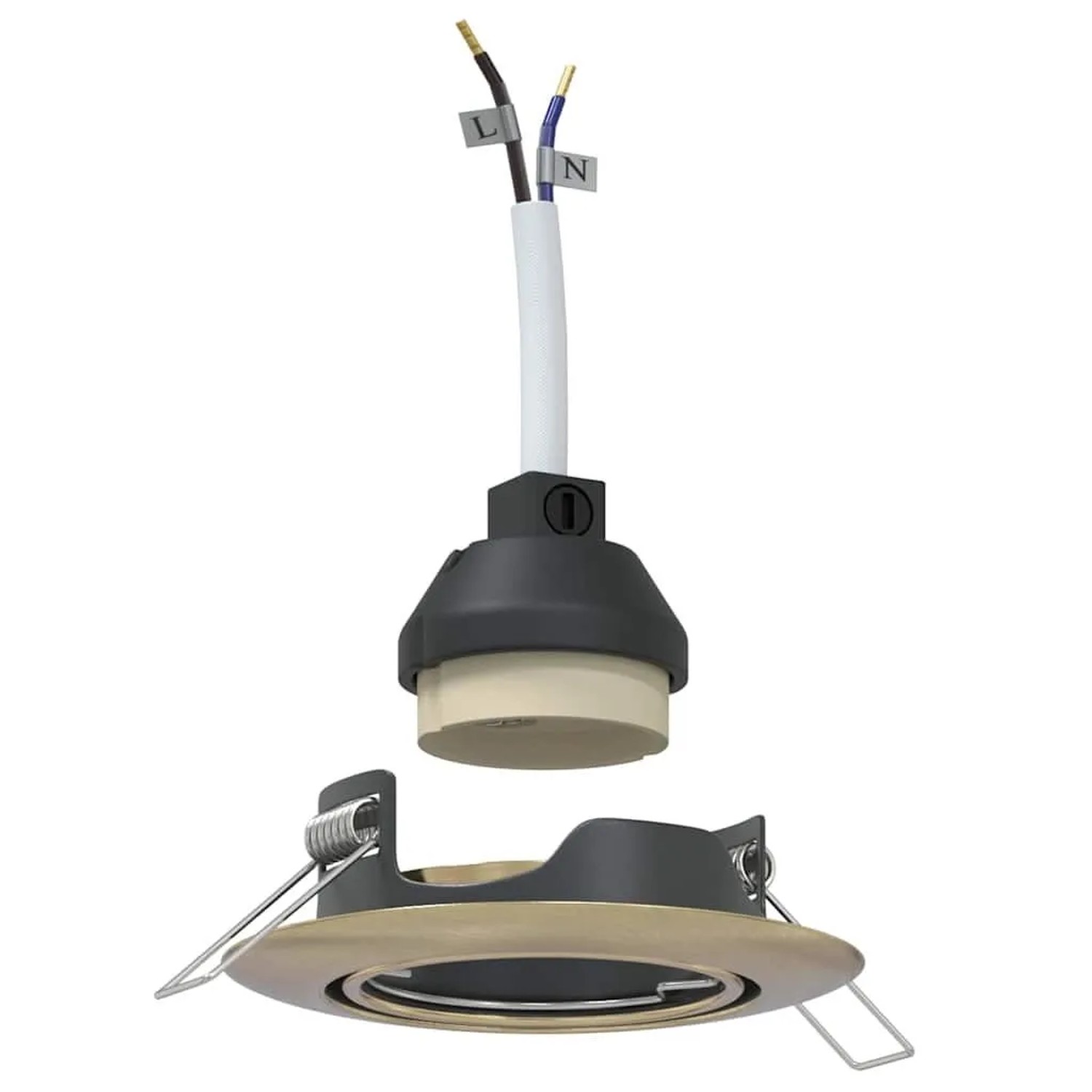 vidaXL Spotlight 24 Stk Messing 9 x 9 x 2,5 cm Metall 4108175