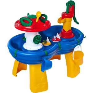 Aquaplay Wassertisch mit Pumpe, Pilz und Zubehör für Kinder, ideal für den Garten.