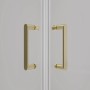 Detailaufnahme: Goldene Griffe der baliv Duschkabine DUK-90.52E, Eckeinstieg.