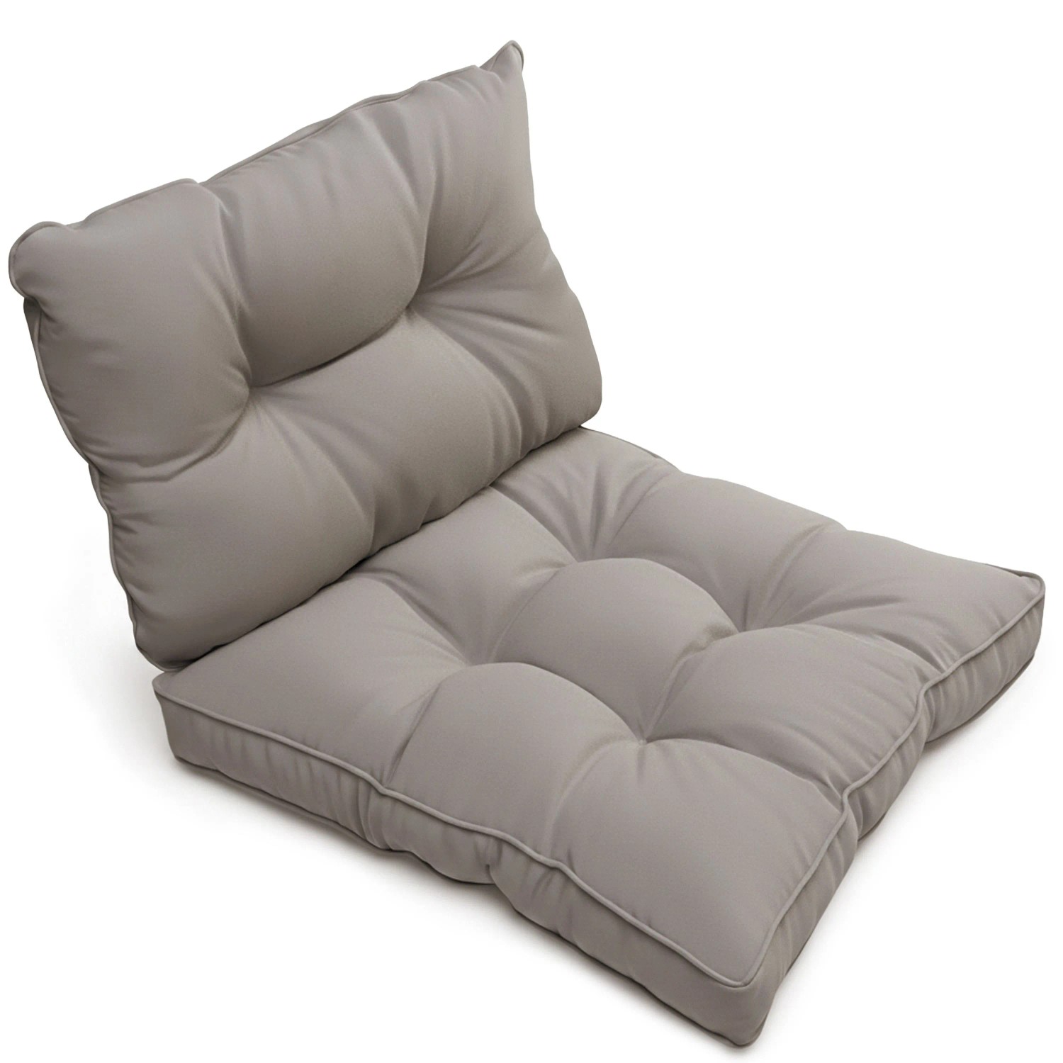 Beautissu Outdoor Loungekissen Flair 60x40cm 60x60cm Graphitgrau