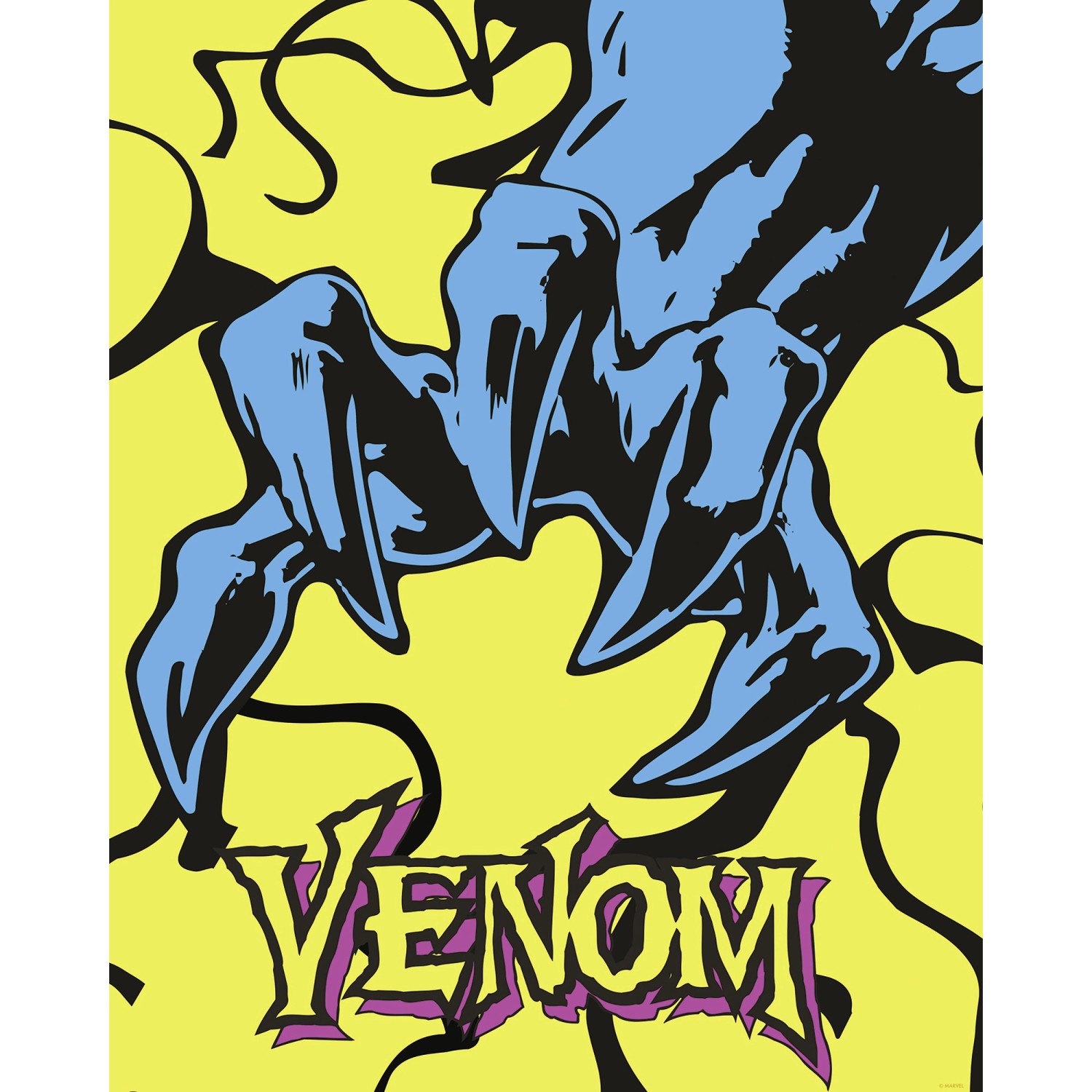Komar Wandbild Marvel Venom Colourful Claw 40 cm x 50 cm Blau günstig online kaufen