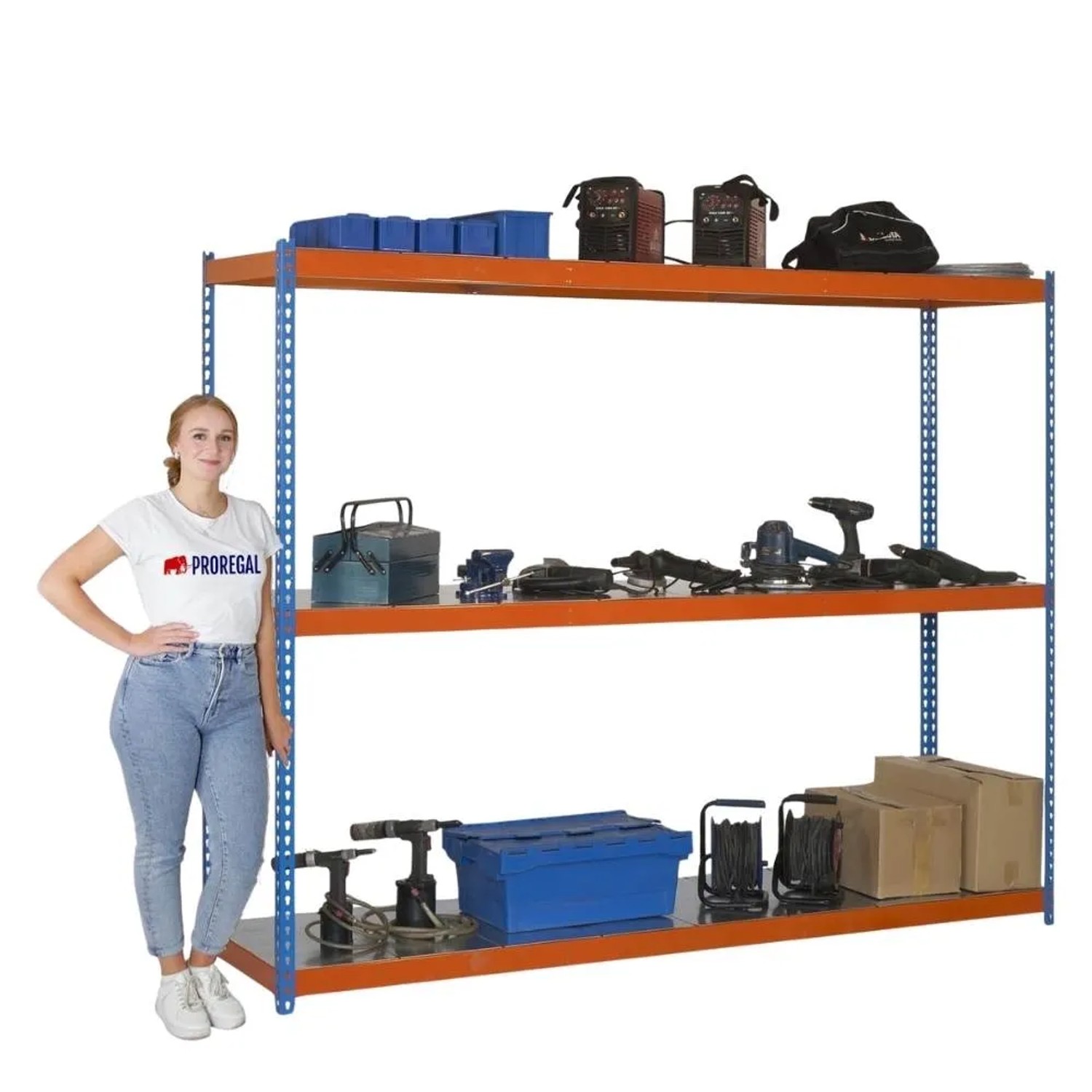 PROREGAL Mega Deal 2x Profi Schwerlastregal Rhino | HxBxT 180x200x60cm PROREGAL Mega Deal 2x Profi Schwerlastregal Rhino | HxBxT 180x200x60cm
