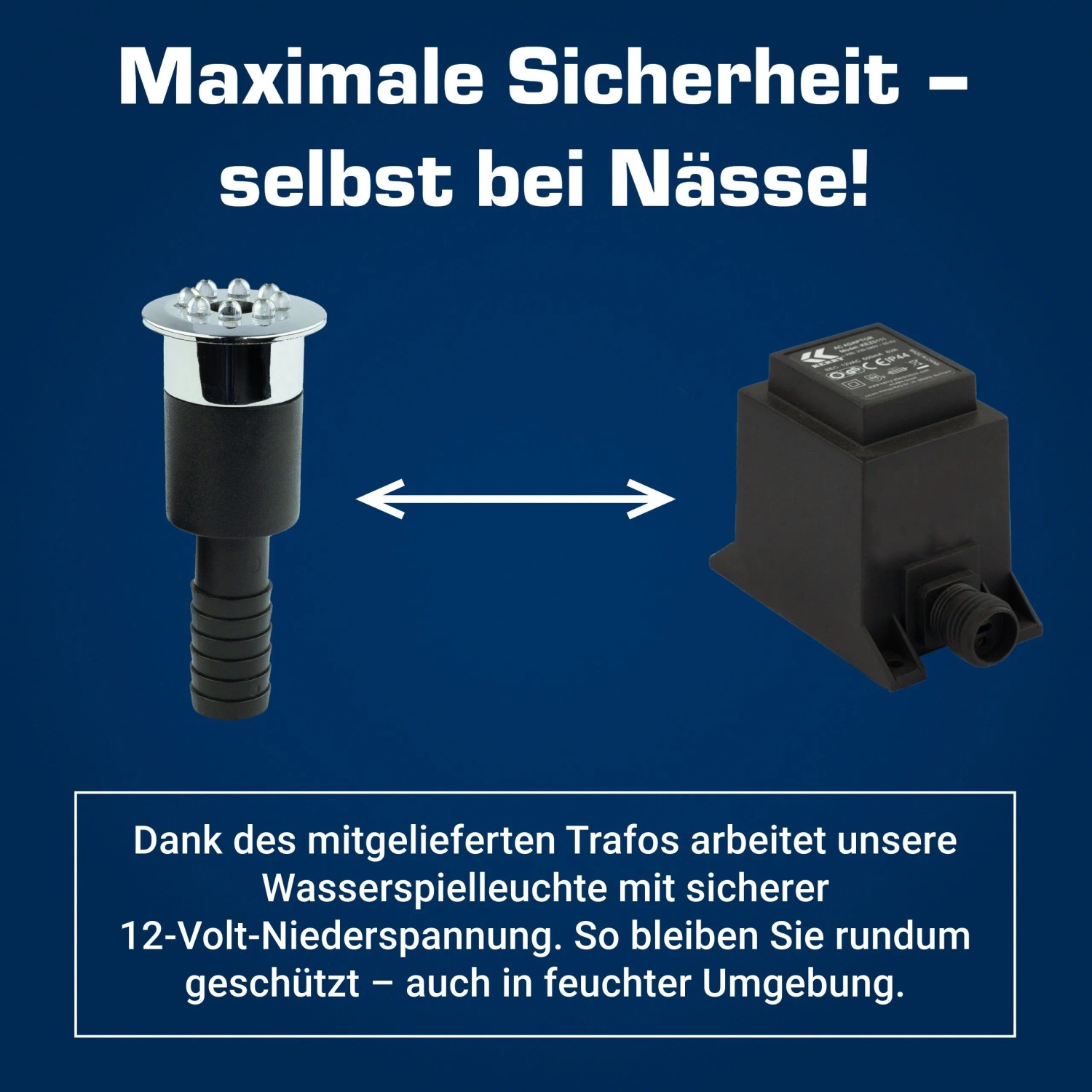 Kerry Electronics LED-Wasserspielleuchte Warmweiß 1/2 & 3/4 mit Wechsel-LED-Modul_4