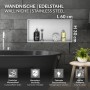 Silberne LuxeBath Wandnische aus Edelstahl, 60x30x10 cm, als Einbauregal im Bad.