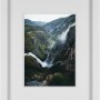 Weißer MDF-Bilderrahmen (21x29,7 cm) mit breiter Leiste und Passepartout für Fotos und Bilder.