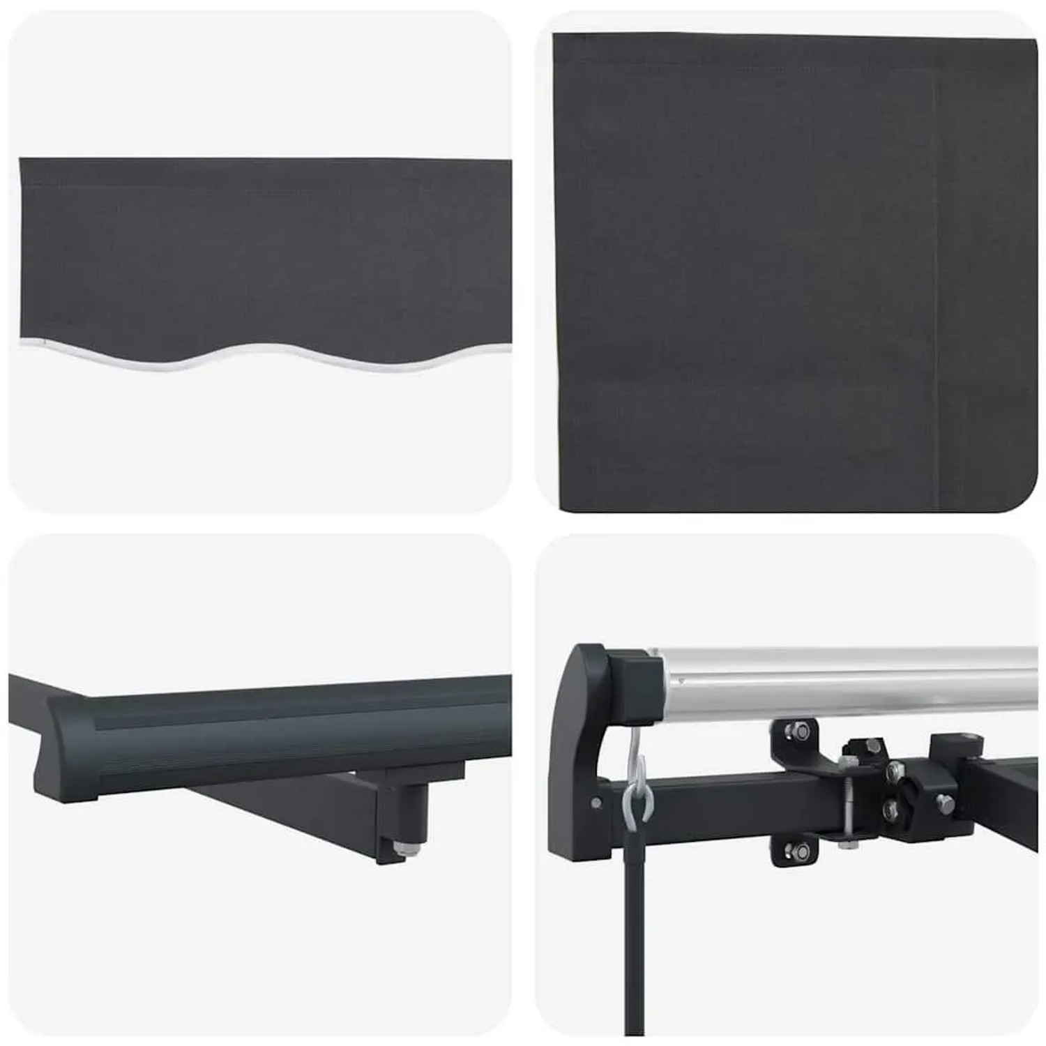 vidaXL Einziehbare Markise Anthrazit 350 x 200 cm 3329658_10
