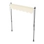Beige Klemmmarkise Kapstadt 200x120 cm, ideal für Balkon & Terrasse ohne Bohren.