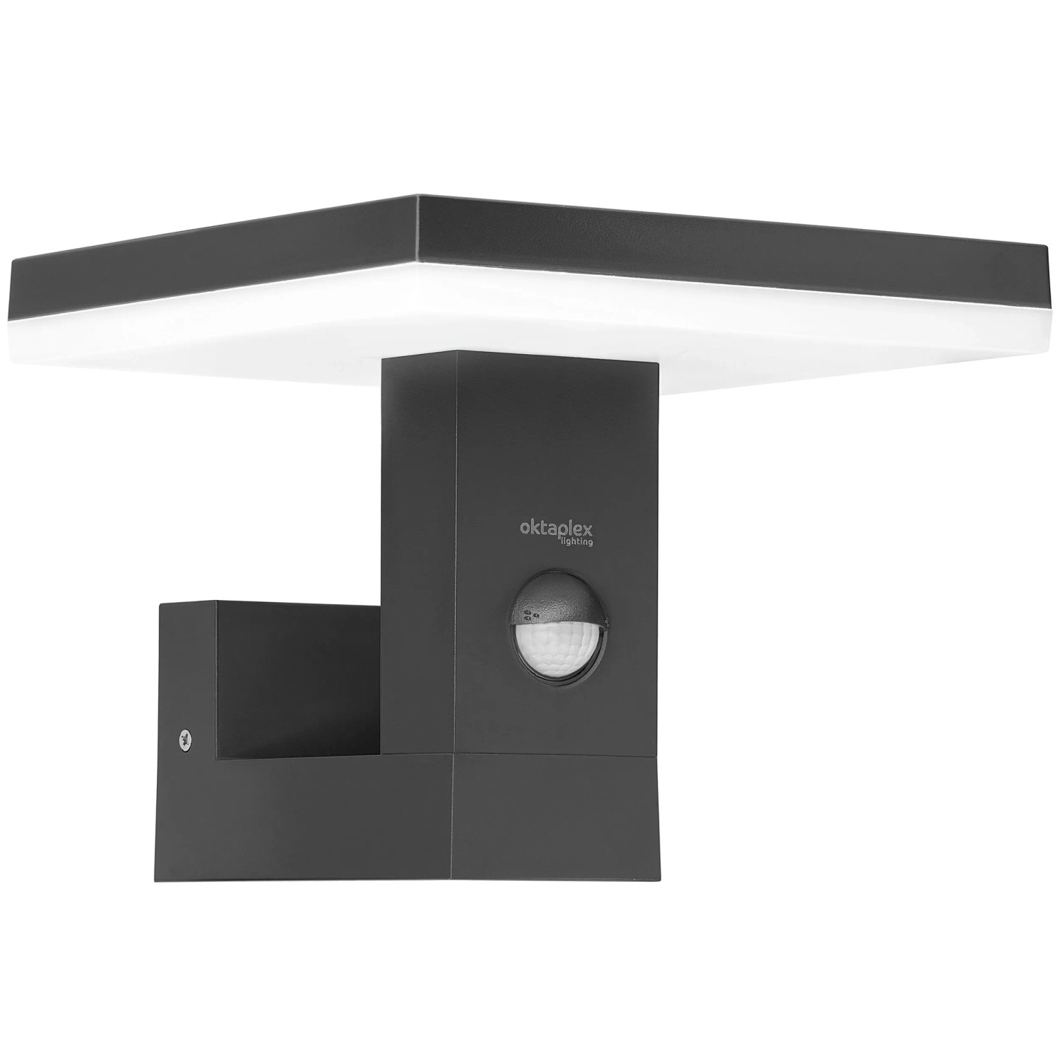 Oktaplex Gio Motion LED-Außenwandleuchte mit Bewegungsmelder 15,2W 1500lm Warmweiß 3000K IP65 Quadratisch Anthrazit
