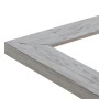 Detailansicht: Grauer Bilderrahmen (30x40 cm) im Landhausstil aus Massivholz.