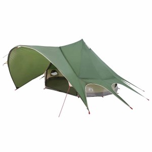vidaXL Teepee Zelt mit Dach Grün und Grau 600 x 600 x 347 cm 42004008