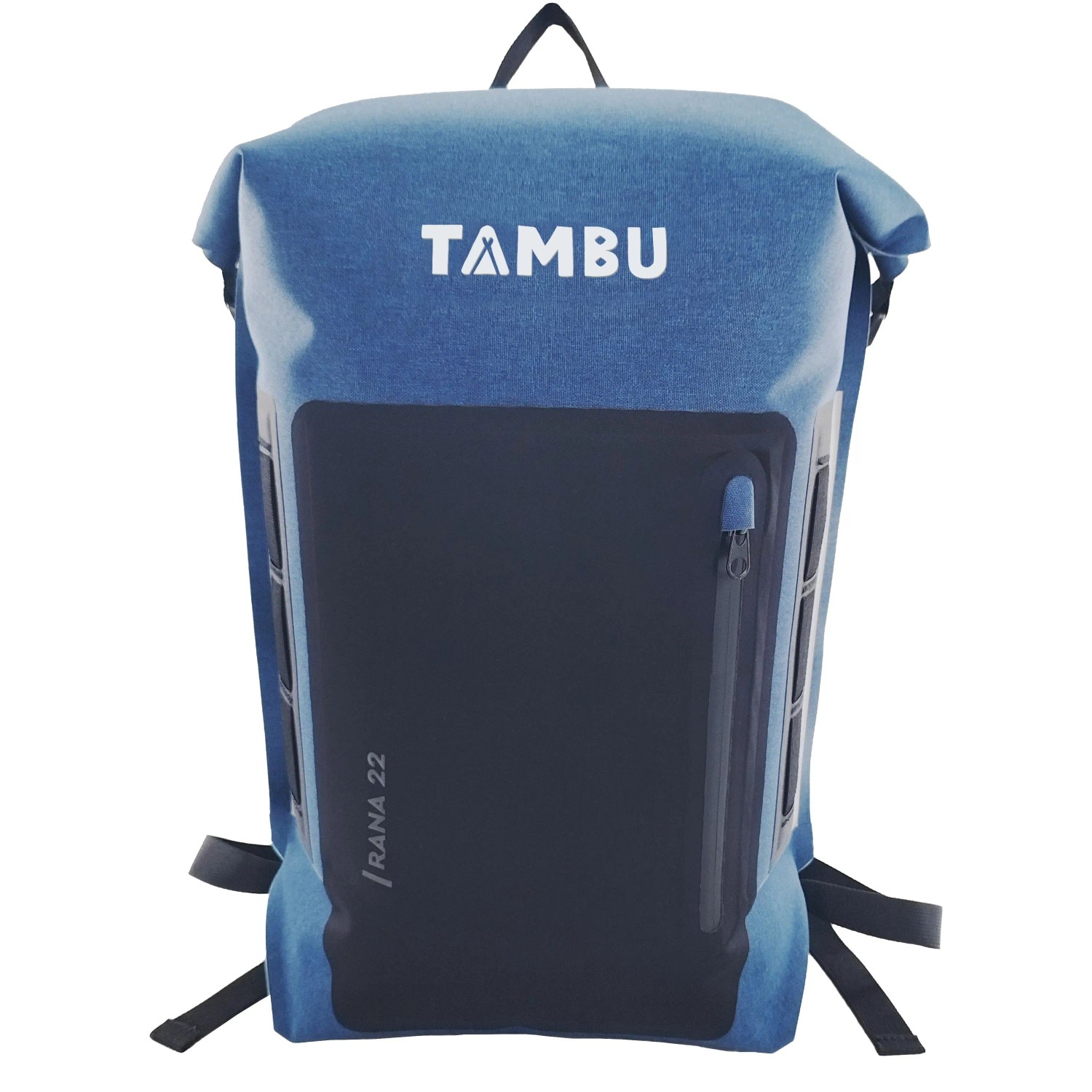 TAMBU Rucksack RANA 22 22, Rolltop 40 x 16,5 x 66 cm Wasserabweisend mit Reflektierenden Details