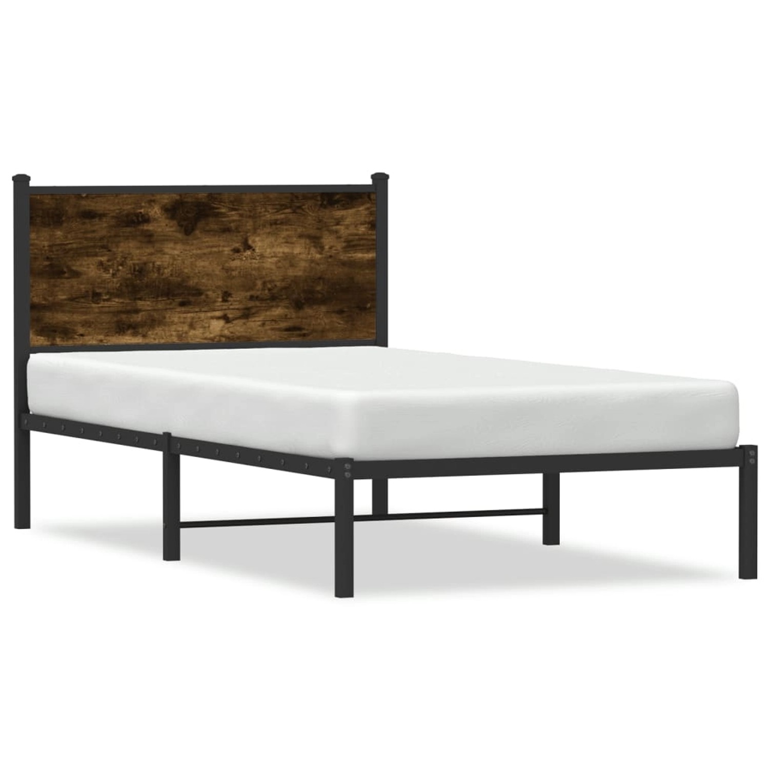 vidaXL Metallbett ohne Matratze Räuchereiche 107x203 cm 4007663 günstig online kaufen