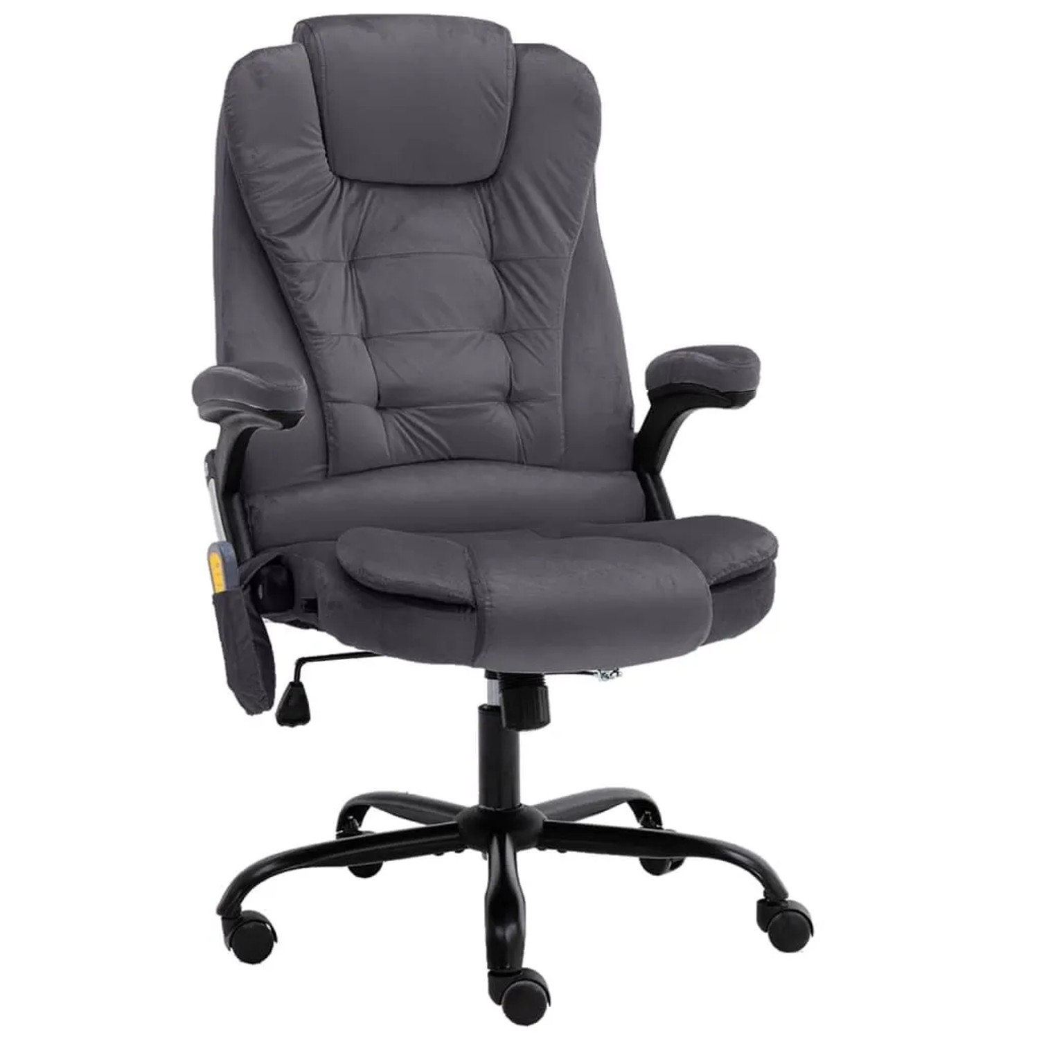 vidaXL Massage-Bürostuhl Dunkelgrau Samt 20572 günstig online kaufen