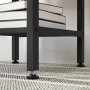 Detailaufnahme: Schwarzes Stahlgestell des Vasagle Bartischs mit verstellbaren Füßen.