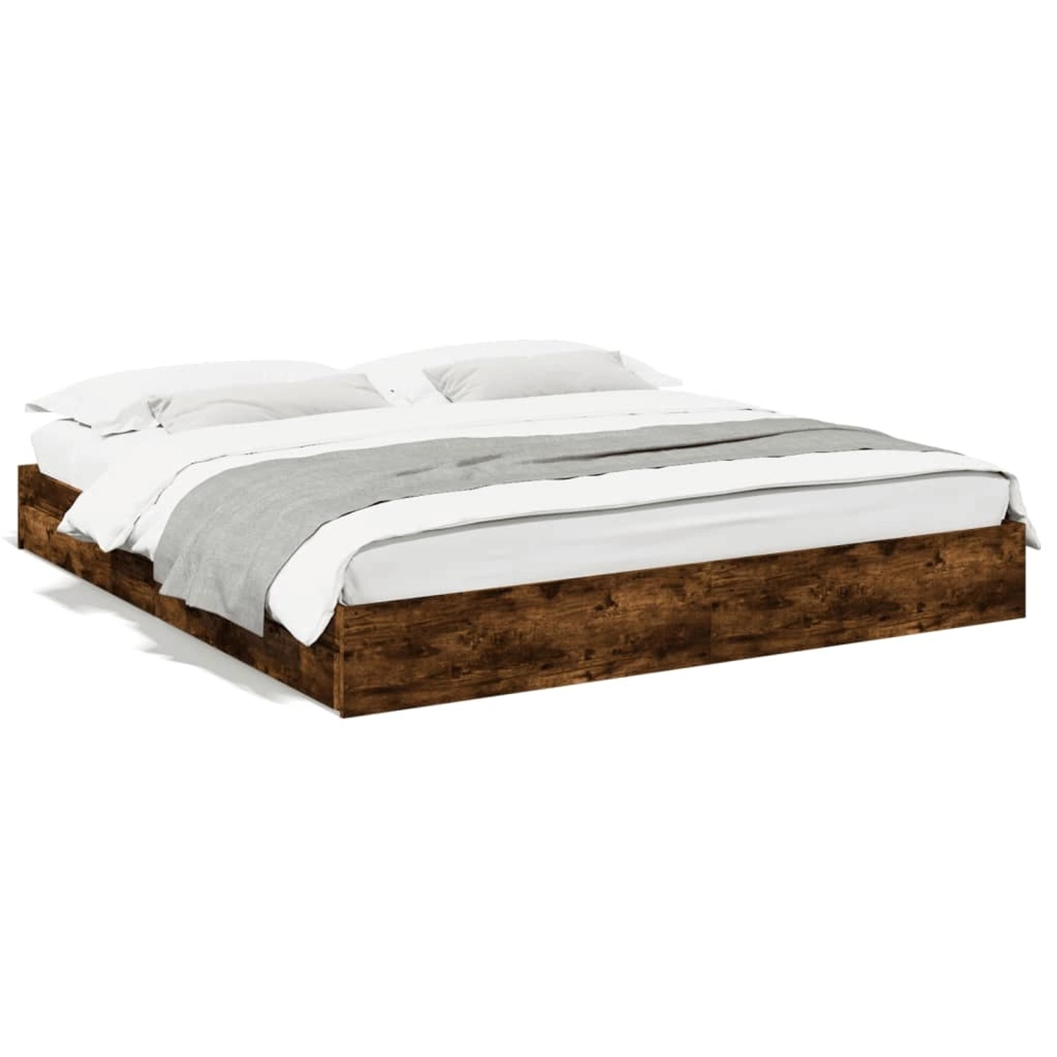 vidaXL Bettgestell mit Schubladen Räuchereiche 200x200cm Holzwerkstoff 3280 günstig online kaufen