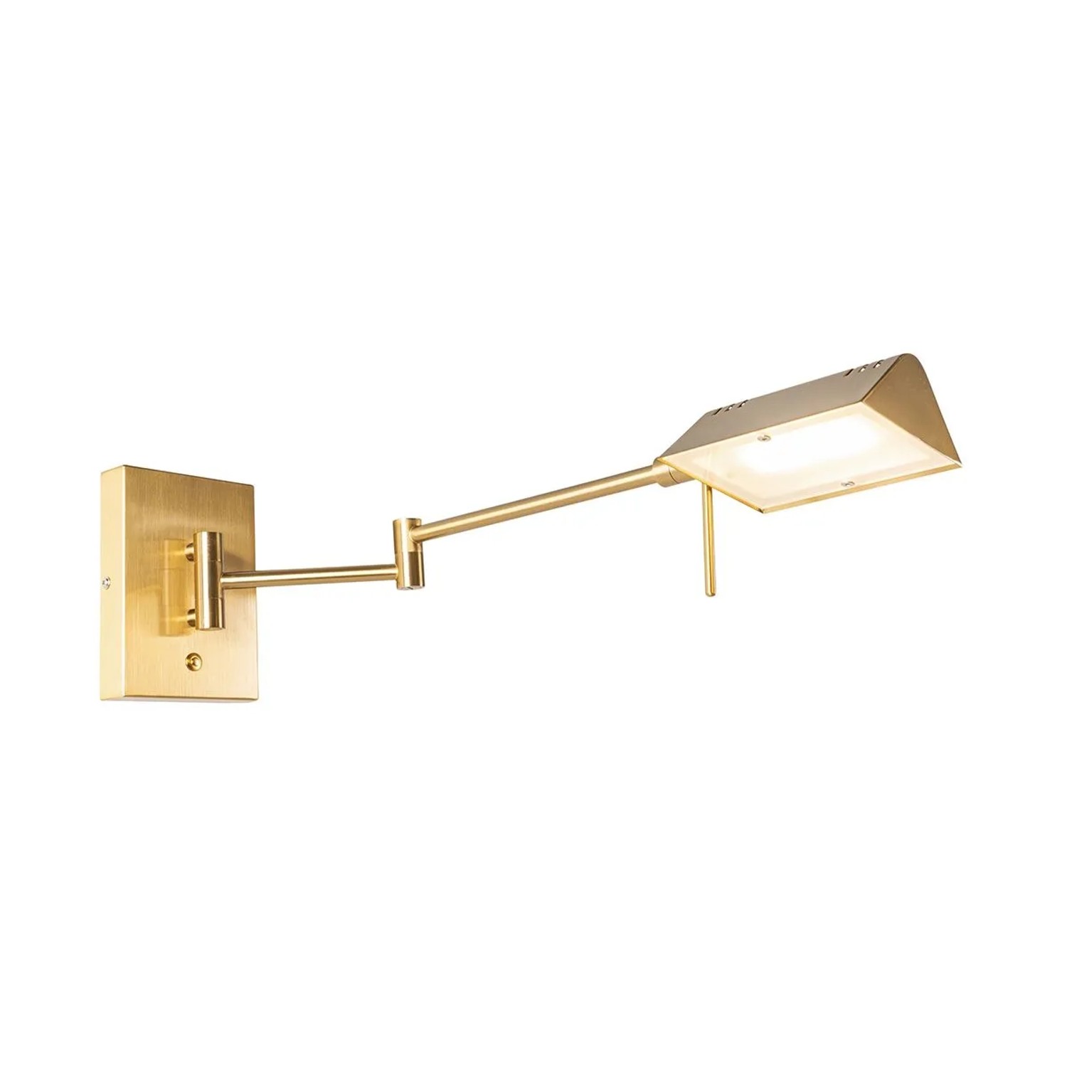 QAZQA Design Wandleuchte Messing inkl  LED Dimmbar Notia