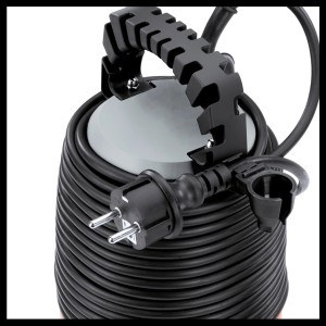 Einhell Schmutzwasserpumpe GC-DP 6315 N mit Kabelaufwicklung für Elektro-Pumpen.