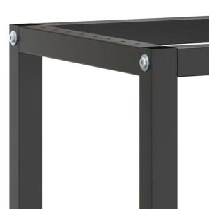 vidaXL Werkbankgestell in Schwarz/Rot, Metall, 110x50x79 cm. Tischgestell für Werkbank.