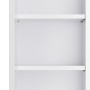 Offener, weißer Optifit Oberschrank Rurik986 mit zwei Einlegeböden. Küchen-Hängeschrank.