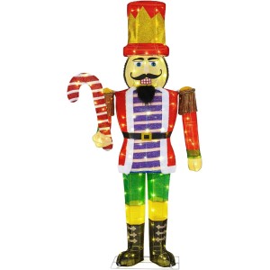 Costway Weihnachten Nussknacker Figur mit 110 Leds 170cm Weihnachtsdeko