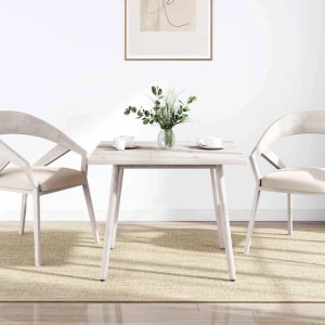vidaXL Tischplatte Weiß 80x80x2,5 cm Massivholz Kiefer Quadratisch 824391