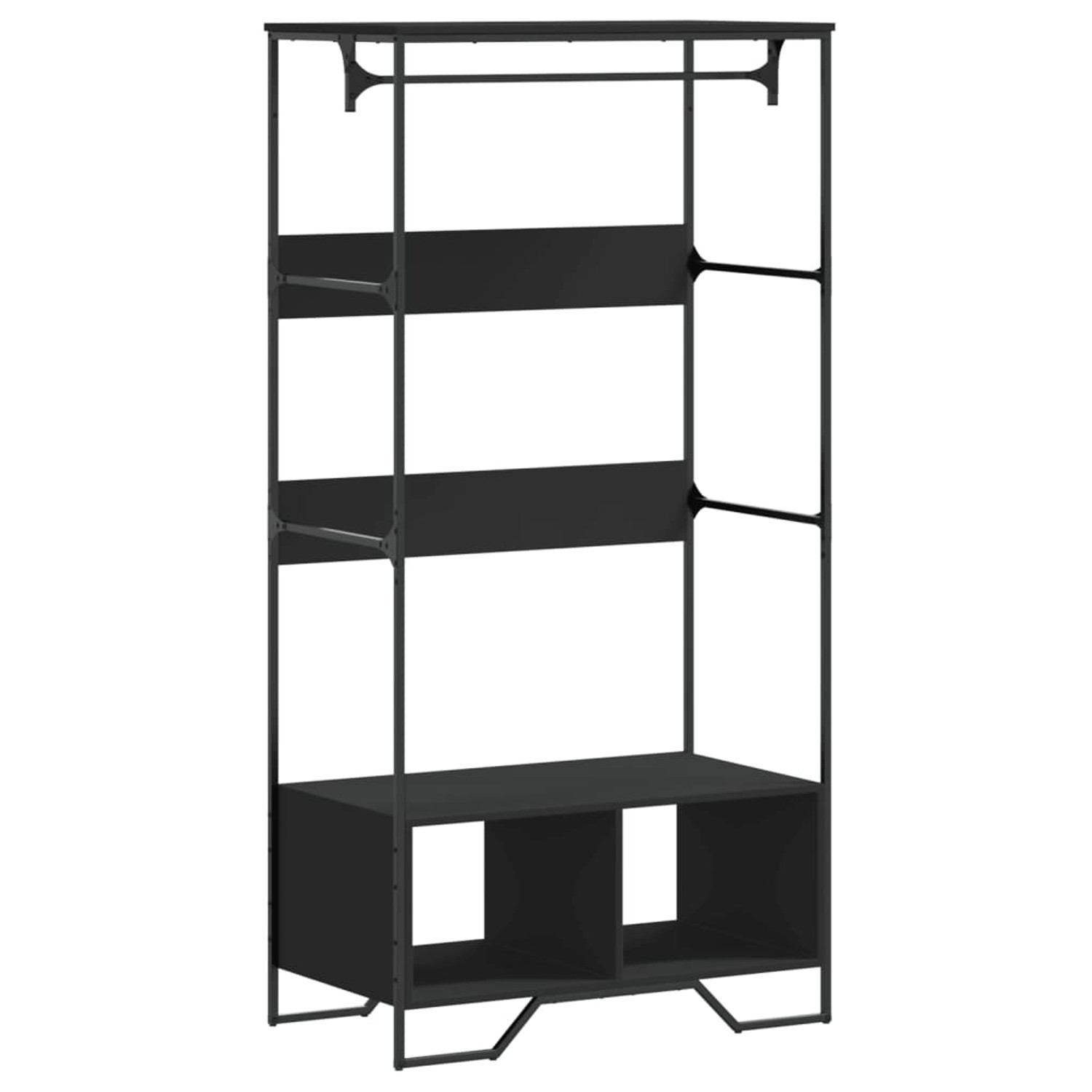 vidaXL Kleiderständer Schwarz 90x50x180 cm Holzwerkstoff 848669 günstig online kaufen