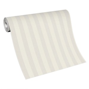 Erismann Vliestapete Versailles Entree, 10,05 m x 0,53 m, Creme mit Streifenmuster.