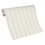 Erismann Vliestapete Versailles Entree, 10,05 m x 0,53 m, Creme mit Streifenmuster.