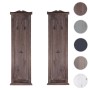2er Set Wandgarderobe H33 im Shabby Braun Look mit Metallhaken.