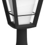 Schwarze Philips Hue Econic LED Sockelleuchte für den Außenbereich.