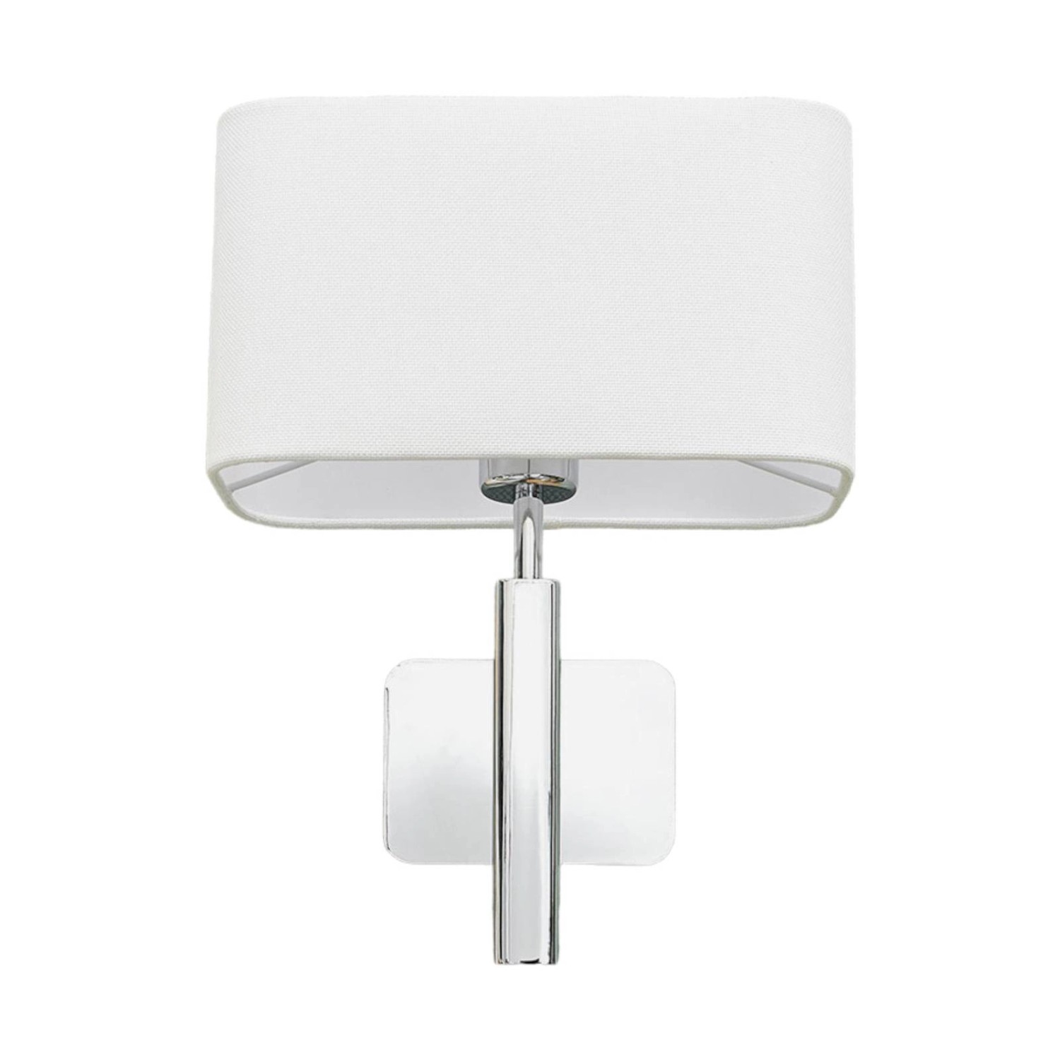 Lucande Wandleuchte Wandlampe Innen Jettka 9976073 Modern in Chrom aus Textil 1-flammig E27 Wohnzimmerleuchte