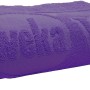 Weka Saunahandtuch Viola, großes, violettes Frotteehandtuch mit Weka Logo für Sauna & Wellness.