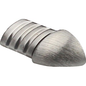 Ecke Viertelkreis-Abschlussprofil, Edelstahl gebürstet, 8 mm, 2 Stück