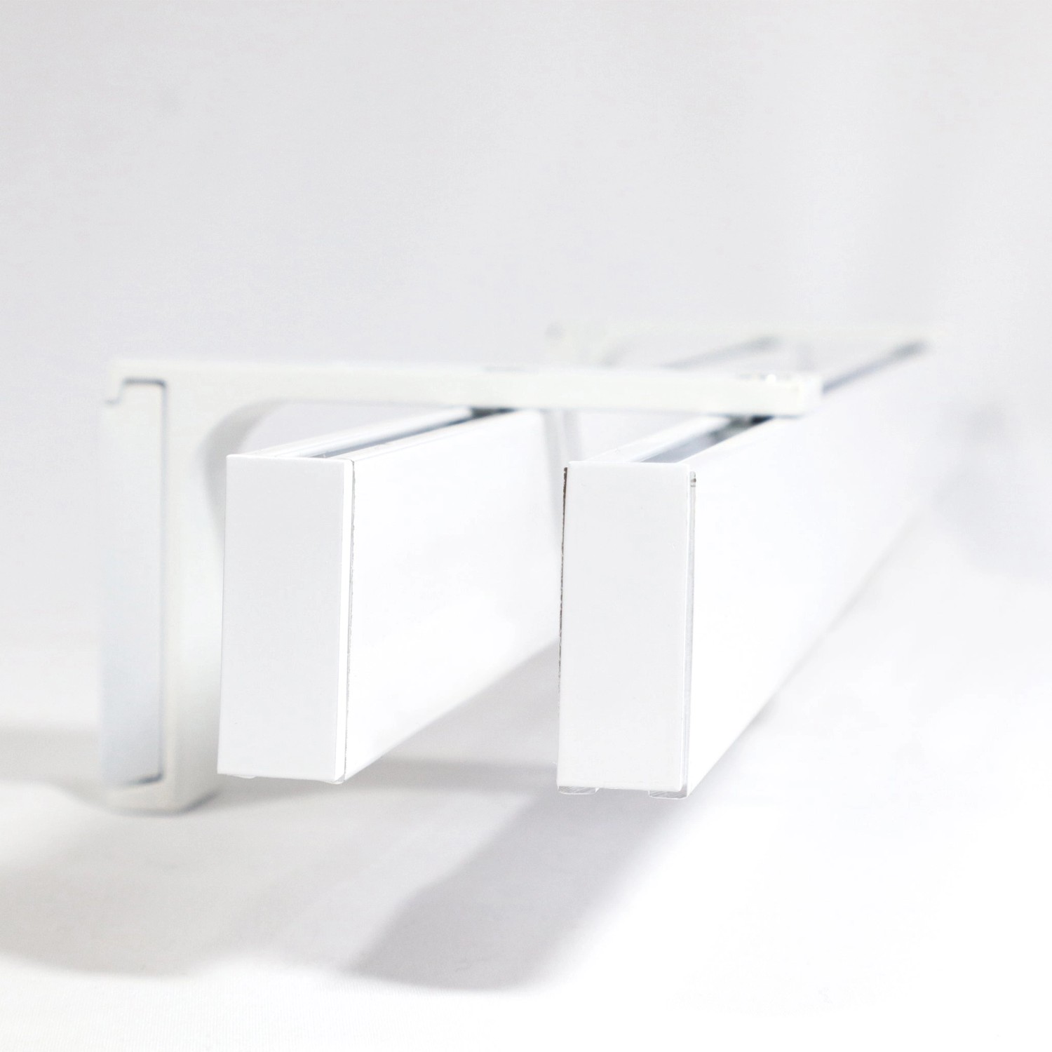 Deco-Raum Gardinenschiene nach Maß 2-Lauf Loft Weiß 410cm_5