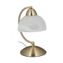 Relaxdays Tischlampe Metall Glas Messing Touch Dimmbar 25 cm x 15 cm x 19 cm 0,75 kg