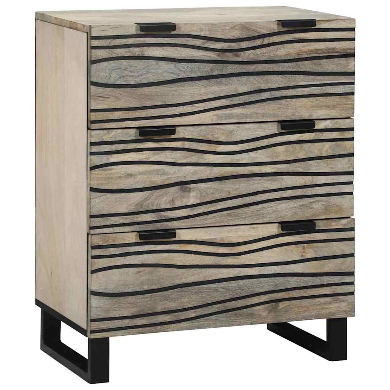 vidaXL Sideboard Weiß 60 x 33,5 x 75 cm Massivholz Mango 4017975 günstig online kaufen