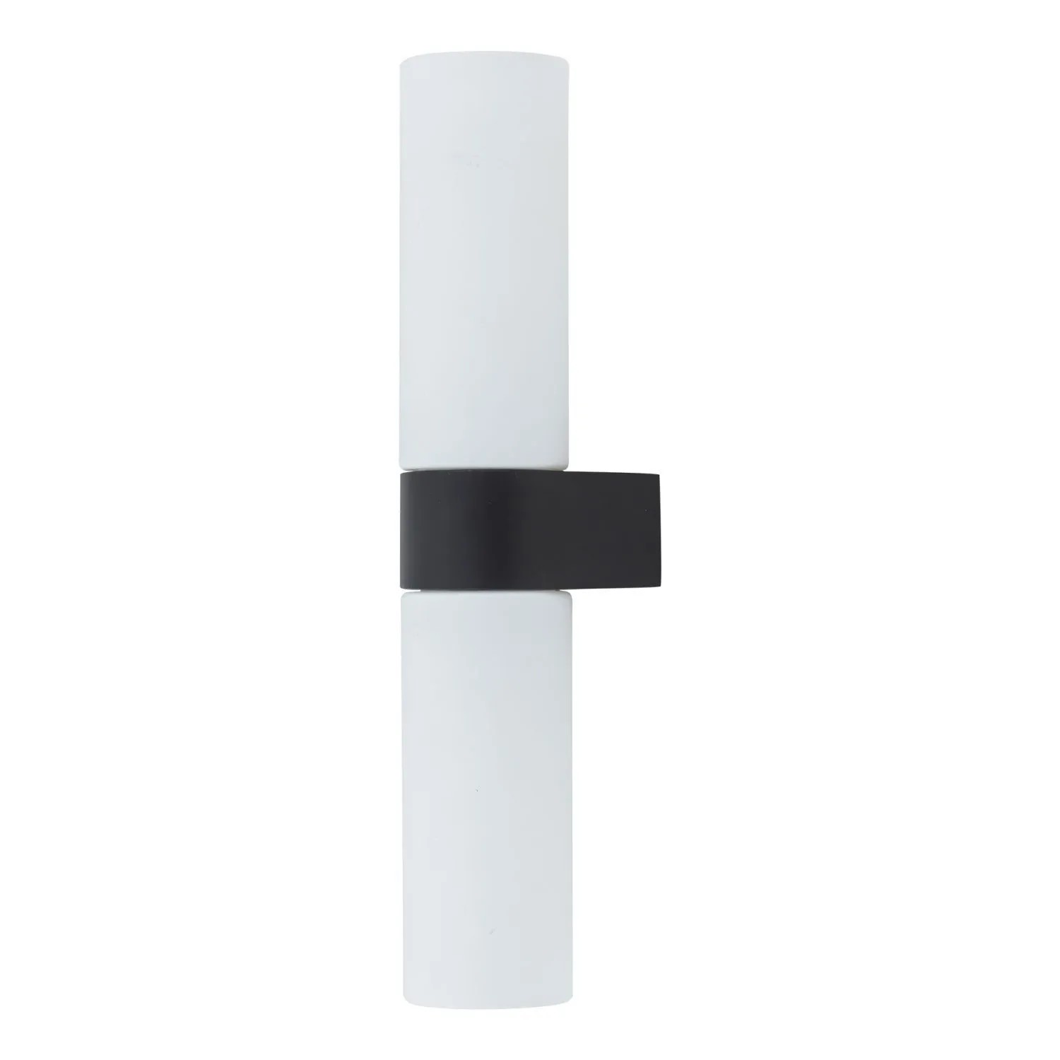 Licht-Erlebnisse Wandleuchte Schwarz Weiß 29,5 cm Hoch IP44 G9 2-Flammig