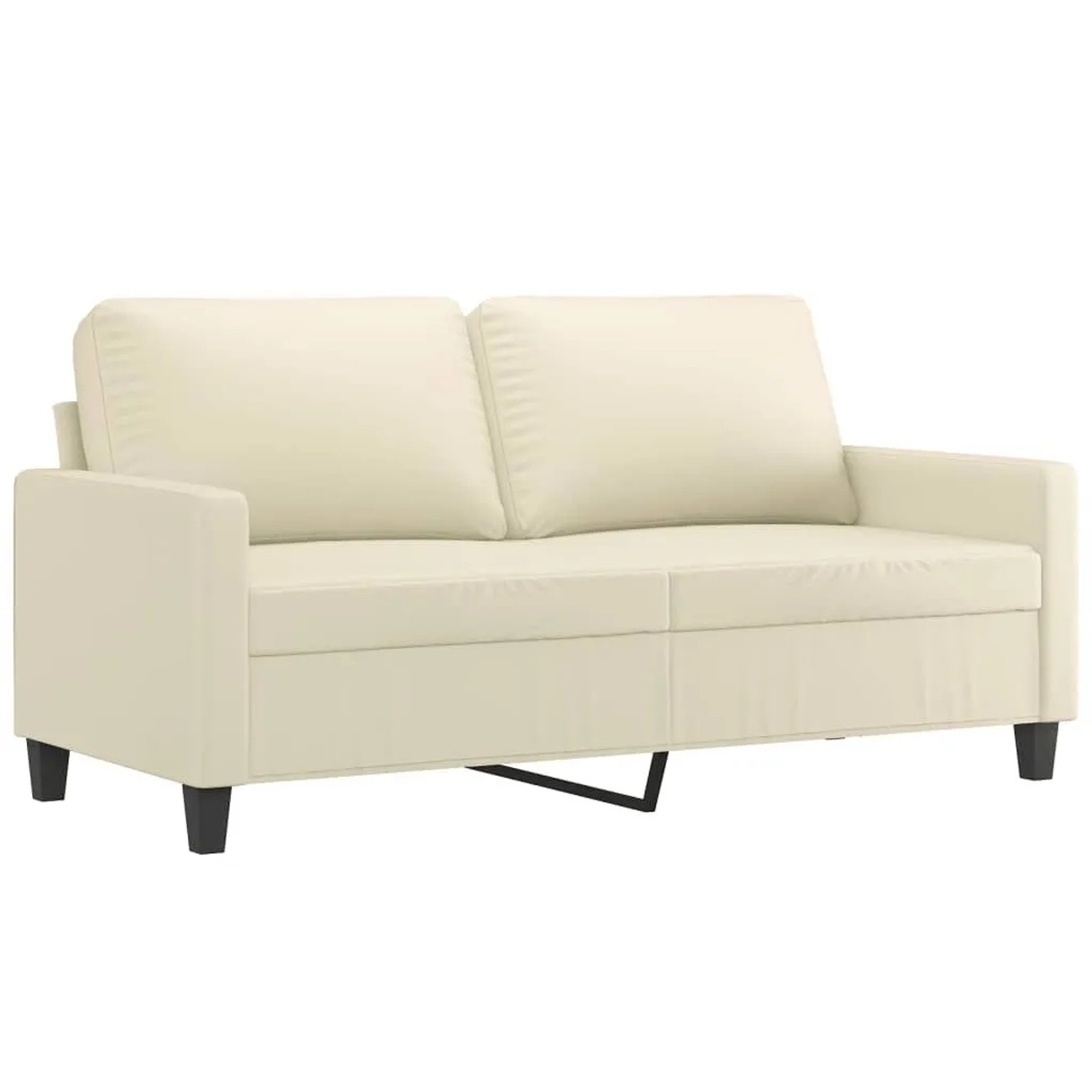 vidaXL 2-Sitzer-Sofa Creme 140 cm Kunstleder 359138 günstig online kaufen