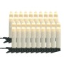 LED-Kerzen-Lichterkette mit 20 warmweißen Kerzen und grünem Kabel für Innen & Außen.