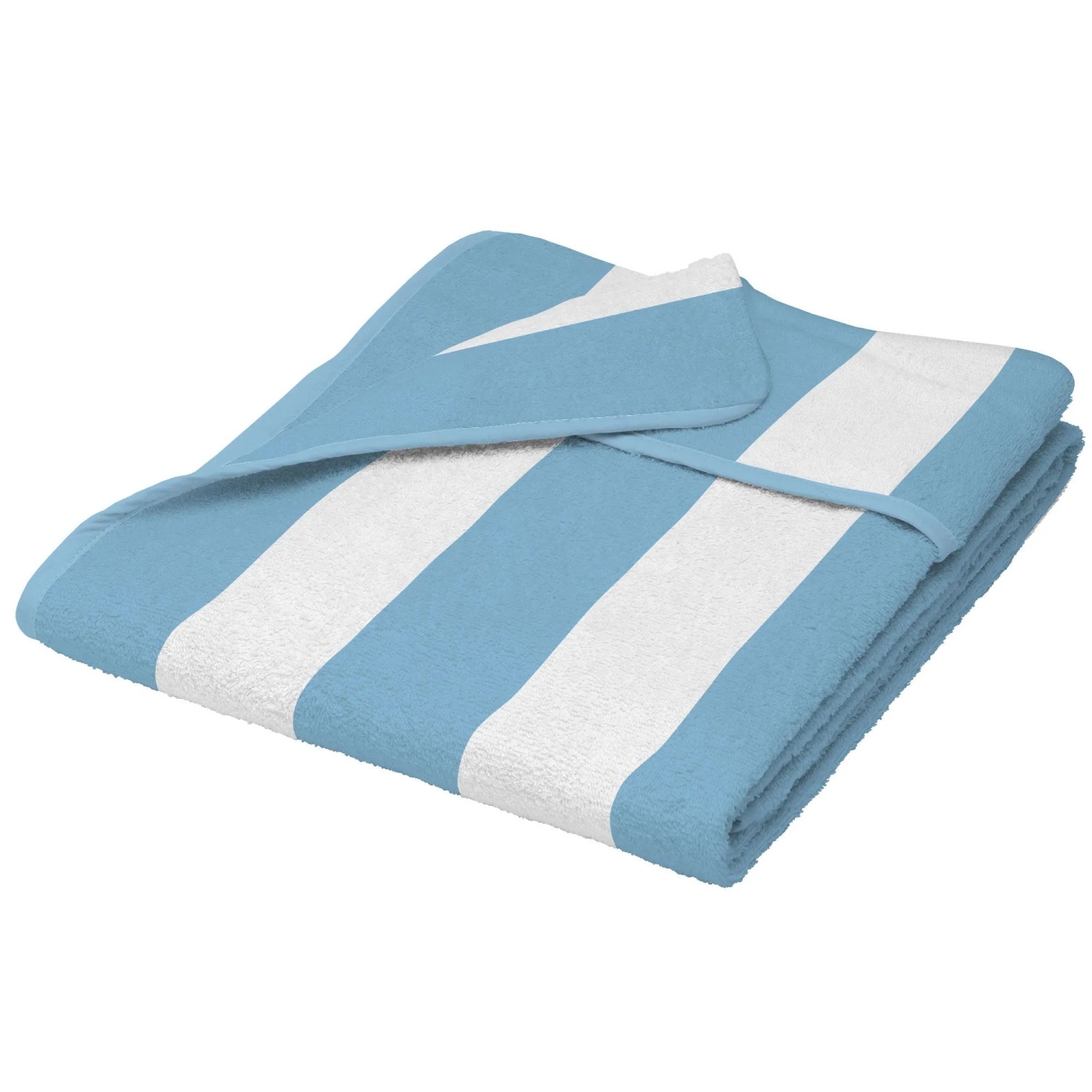 Beautissu Handtuch Cassiss 200x75cm Blau-Weiß-gestreift